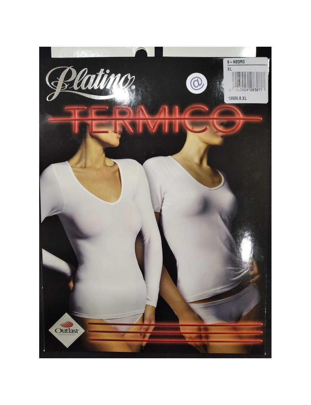 Camiseta interior platino termica manga larga