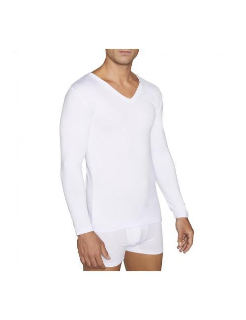 Camiseta interior manga larga pico
