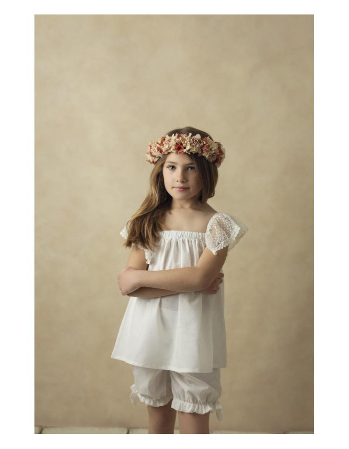 Pijama comunión  niña de tirantes con tul