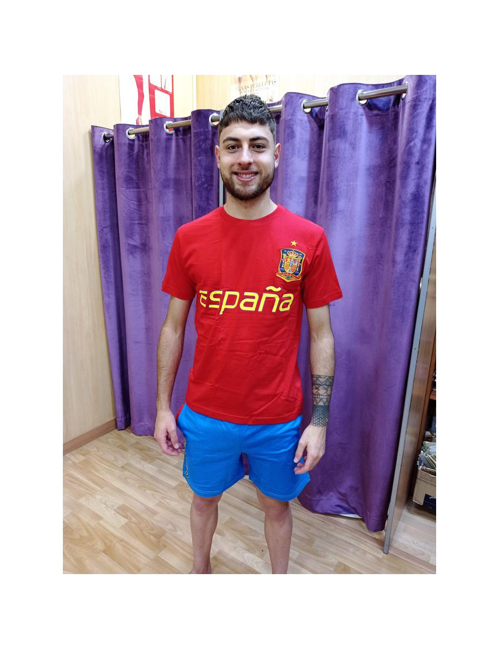 Pijama Hombre Manga Corta Selección Española