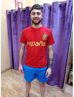 Pijama Hombre Manga Corta Selección Española