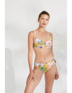 Bikini con aro con broche copa D 81804