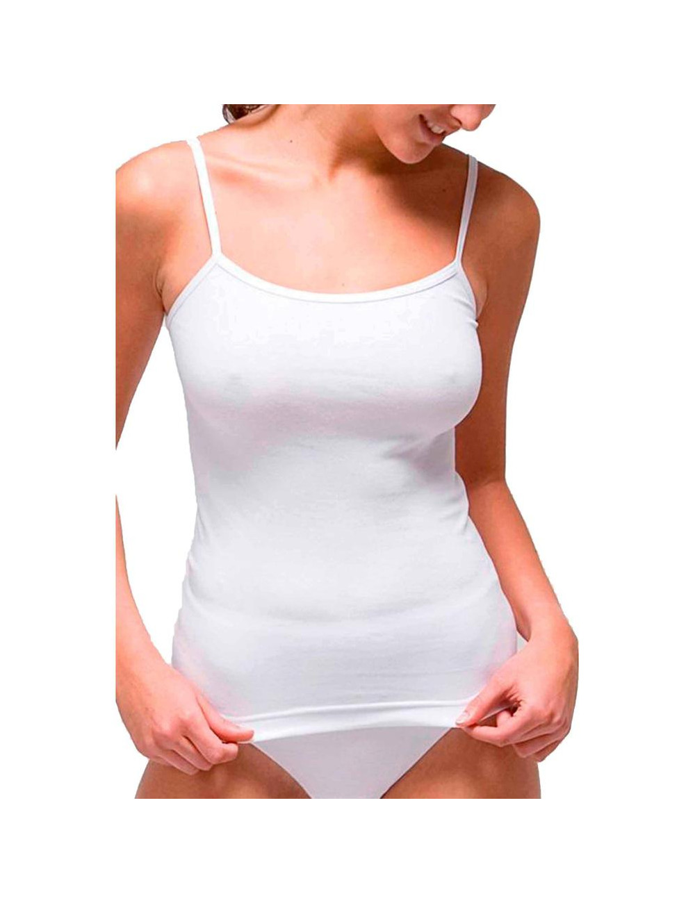 Camiseta Tirante Fino Algodón Platino Camiseta Tirante Fino Algodón Platino