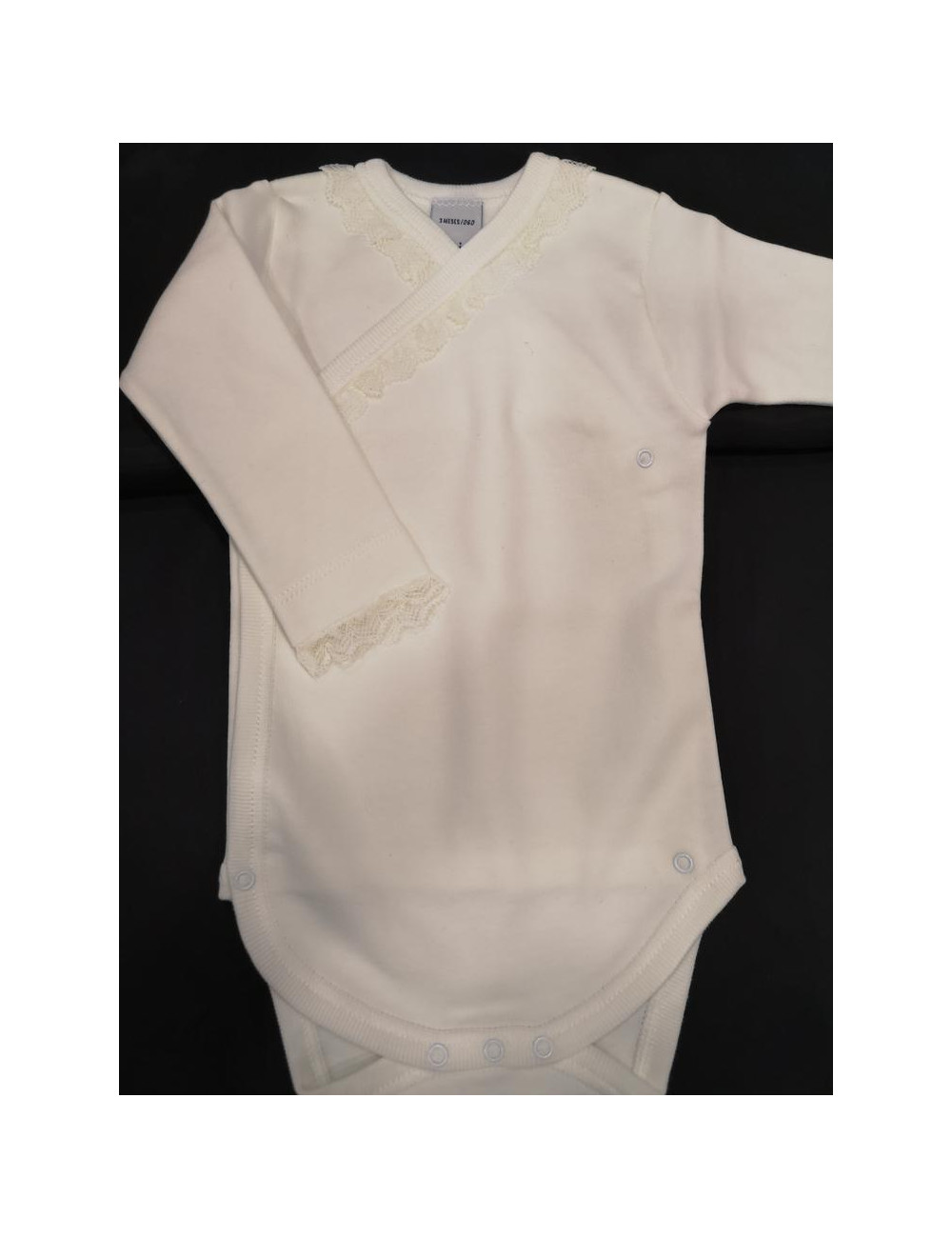 Body Bebé Unisex Cruzado con puntilla Body Bebé Unisex Cruzado con puntilla