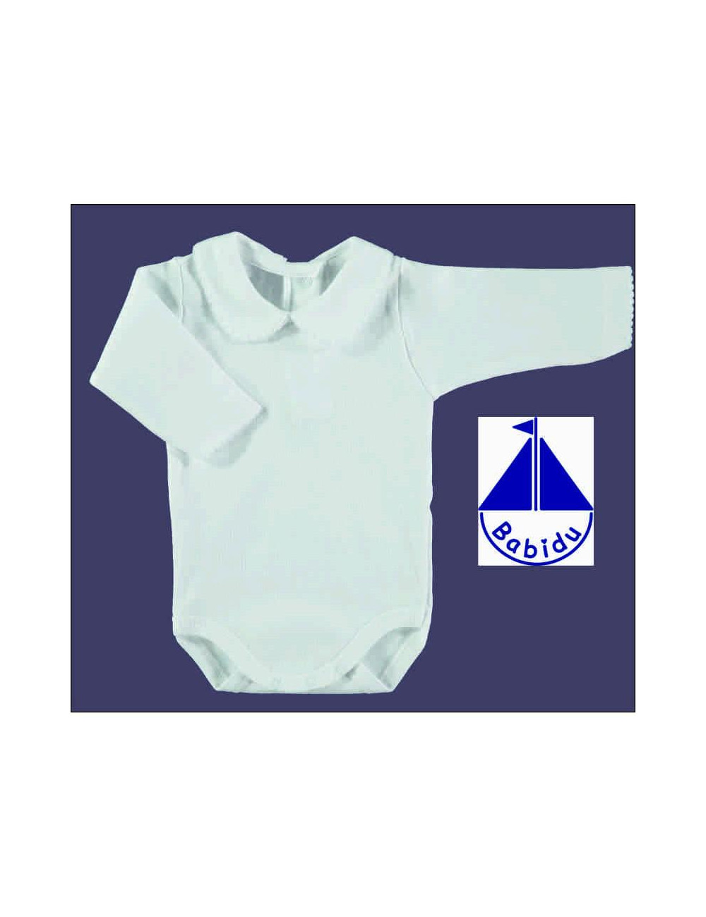 Body Cuello Bebé Unisex Manga Larga Babidú Body Cuello Bebé Unisex Manga Larga Babidú