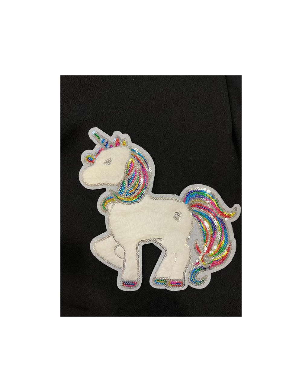 Parche Unicornio Pelo y Lentejuela Parche Unicornio Pelo y Lentejuela