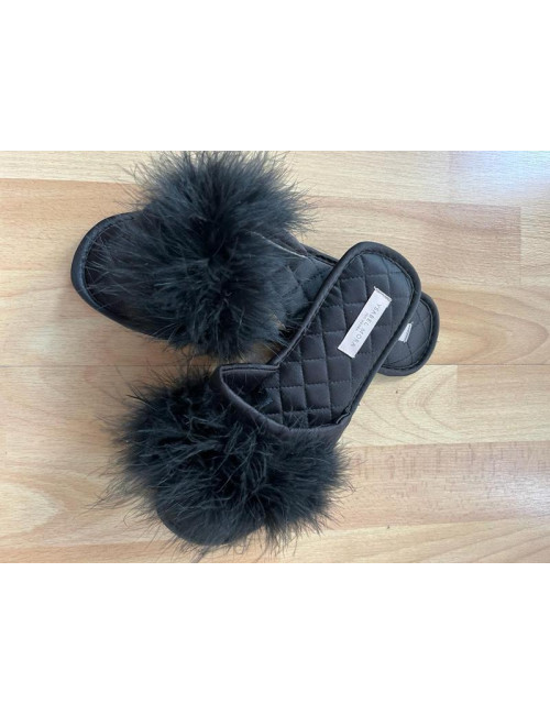Zapatillas Pompón de Pluma 