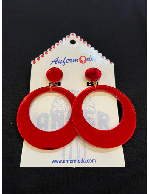 Pendientes Espejo Rojo 