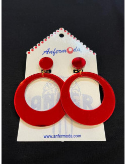 Pendientes Espejo Rojo 