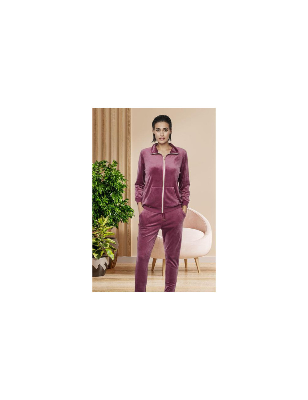 Conjunto Sport Terciopelo Fucsia Selmark 