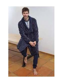 Bata Larga Coralina Cuadros Muslher 