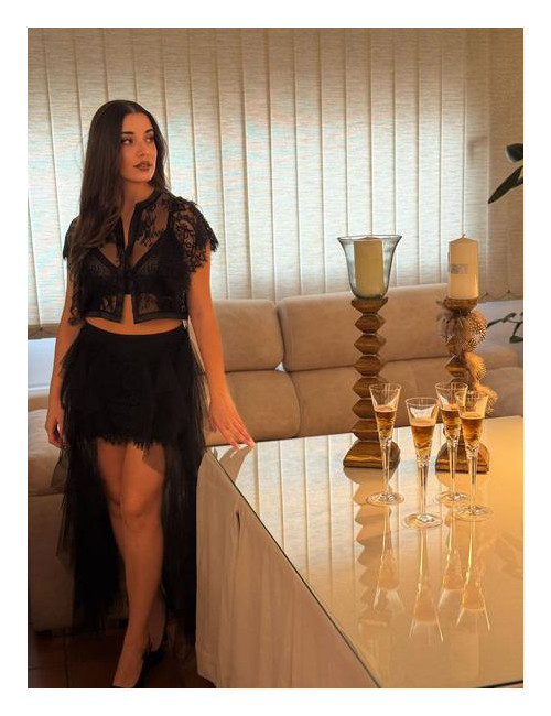 Falda Encaje y Tul Gisela 