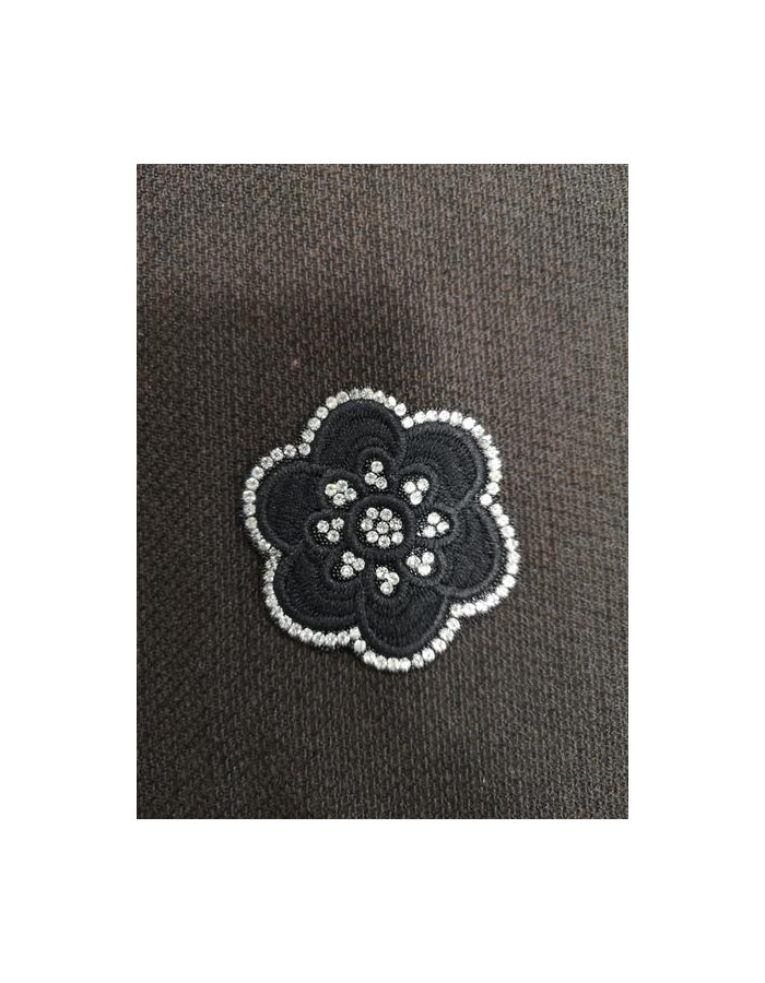 Flor Adhesiva bordada con Circonita