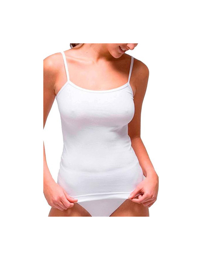 Camiseta Tirante Fino Algodón Platino