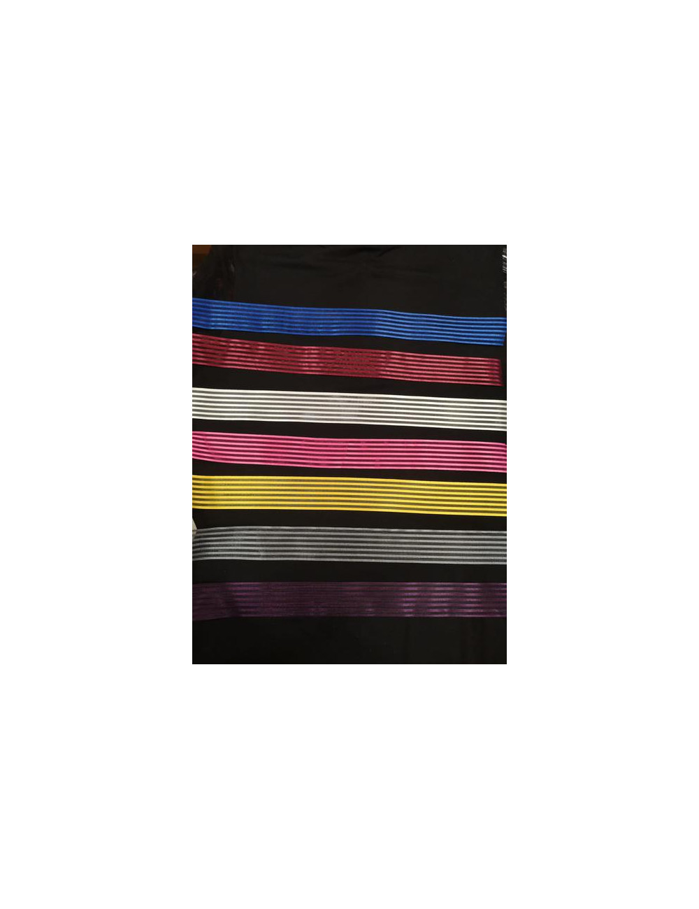  Cinta de Rayas Tul y Raso 