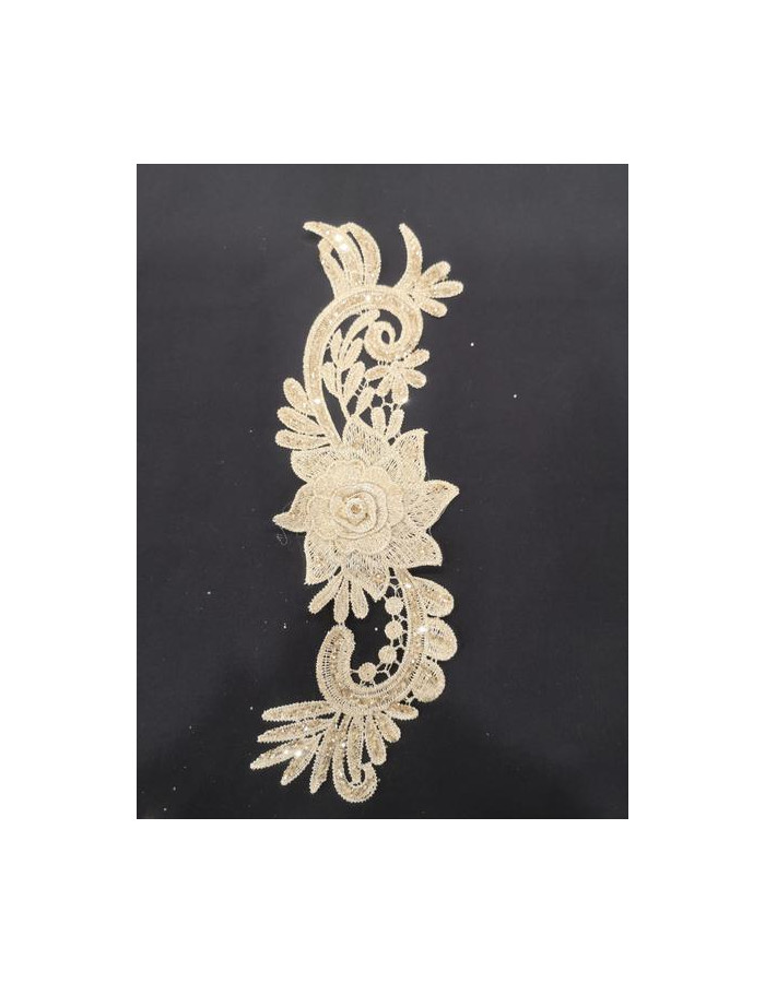 Aplicación Bordada Hilo Flor Grande