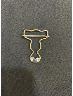 Broche Peto Metálico Plata 