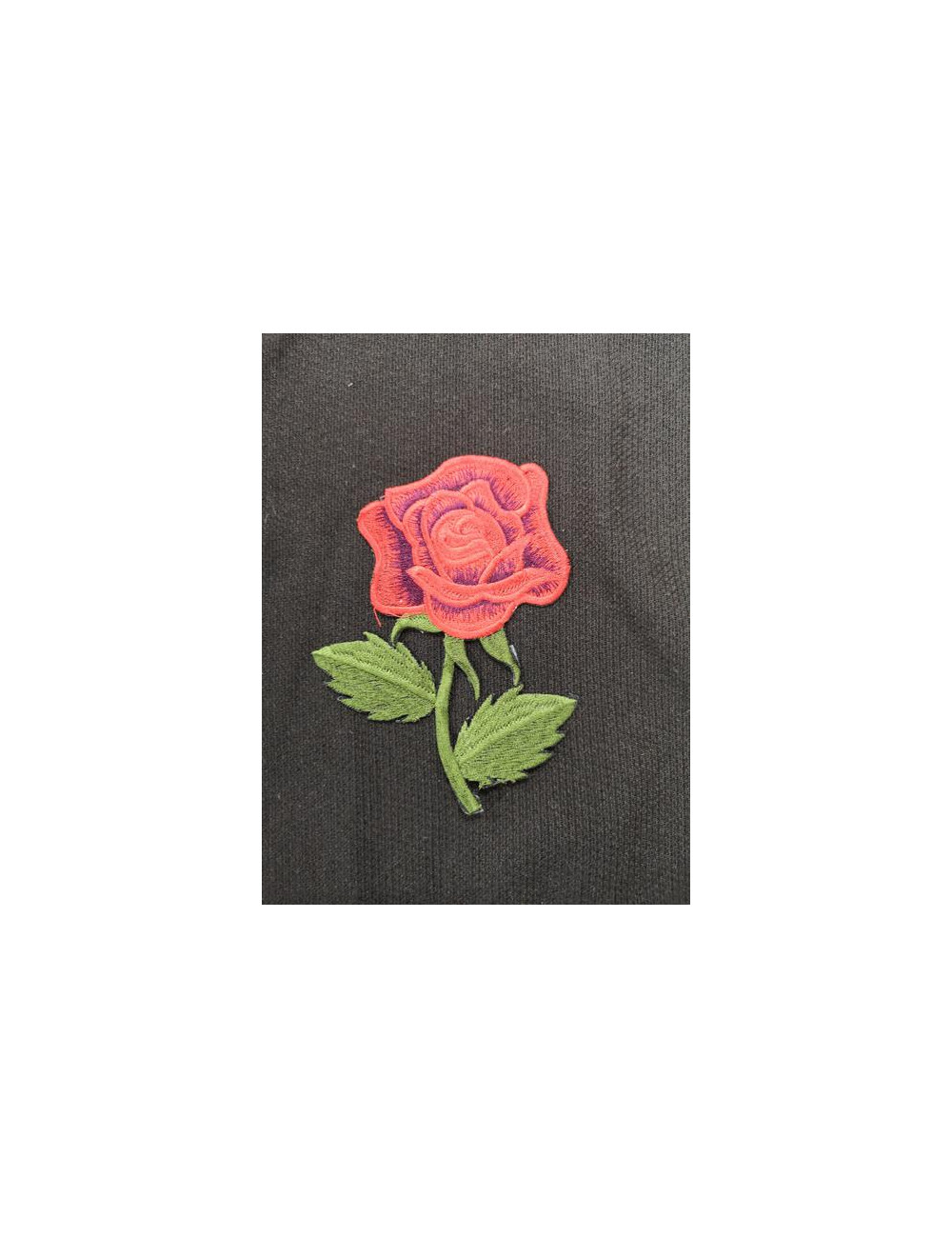 Aplicación Bordada Rosa  