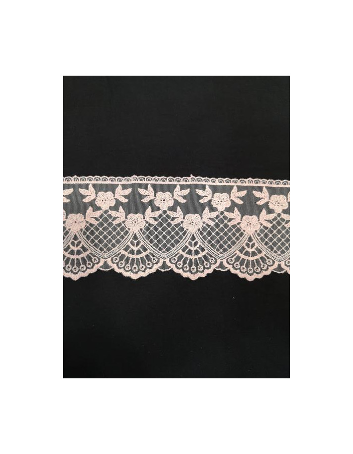 Tul Bordado Rosa Maquillaje