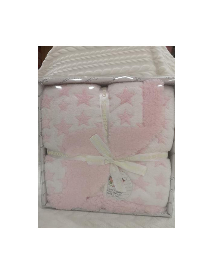 Manta Bebé Sedalina y Borreguito Rosa