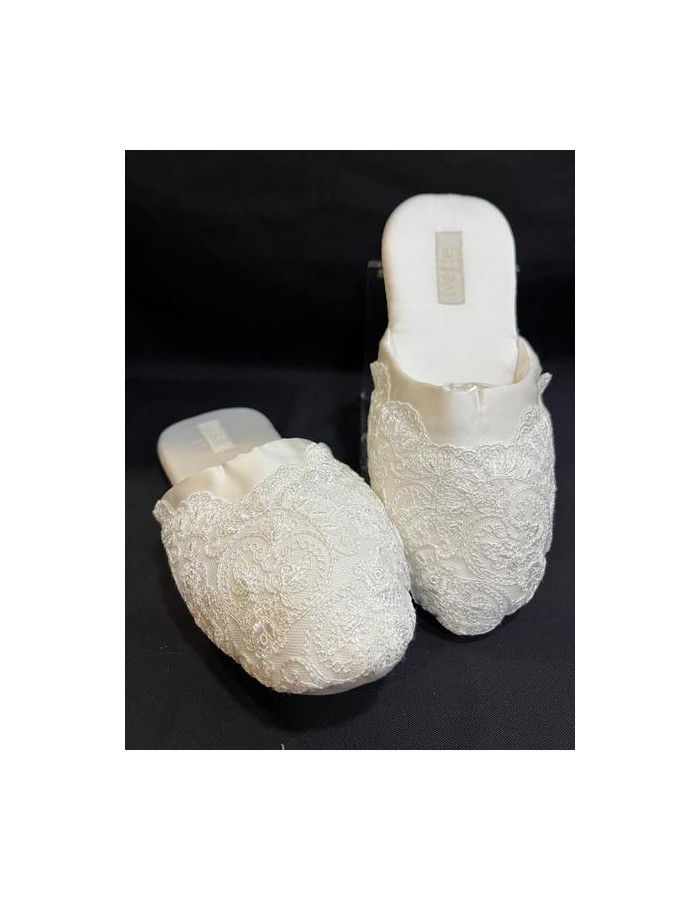 Zapatilla Novia Tul Bordado Ivette