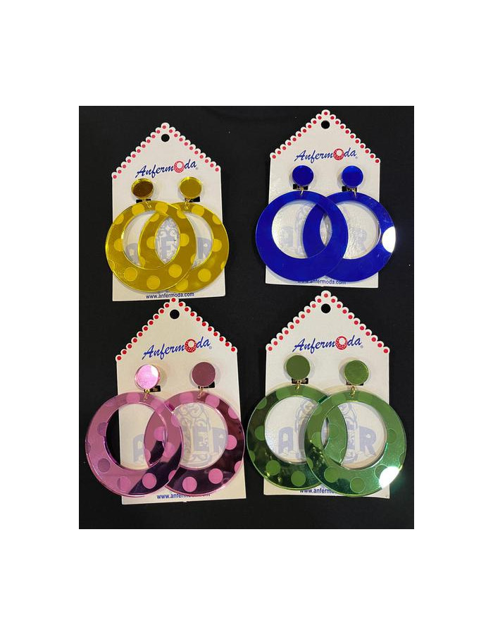 Pendiente Espejo Lunares