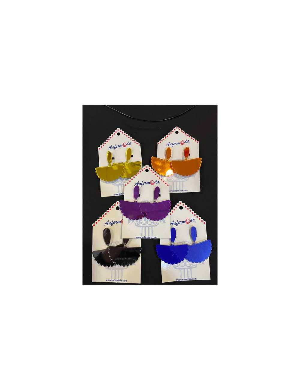 Pendiente Espejo Abanico