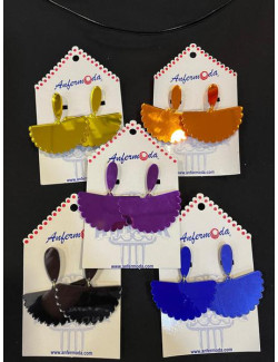 Pendiente Espejo Abanico