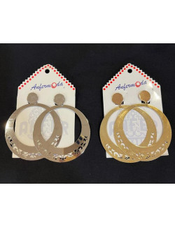 Pendientes Flamenca Metálicos Calados 