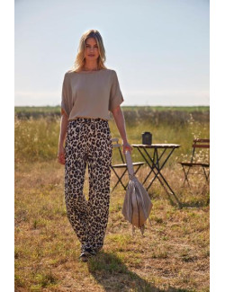 Pantalón Wide Leg Lopard 